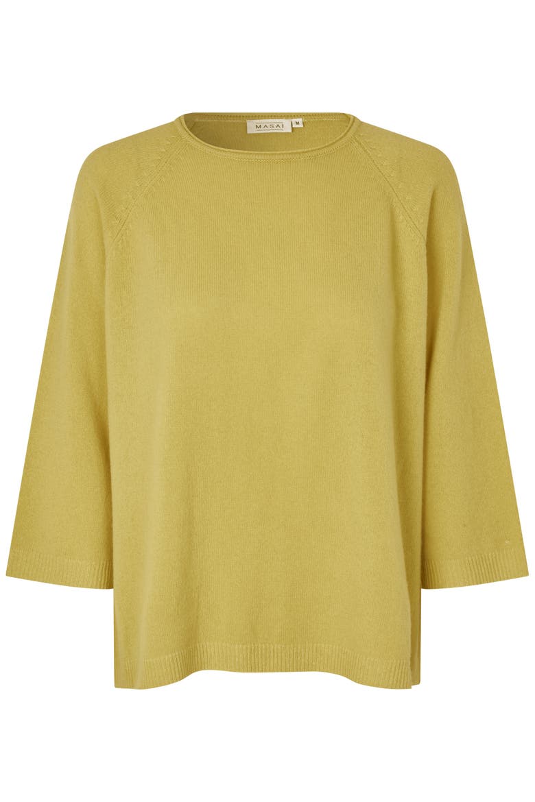 Fabizia Round Neck Knitted Blouse, Alternate, color, Muted Lime