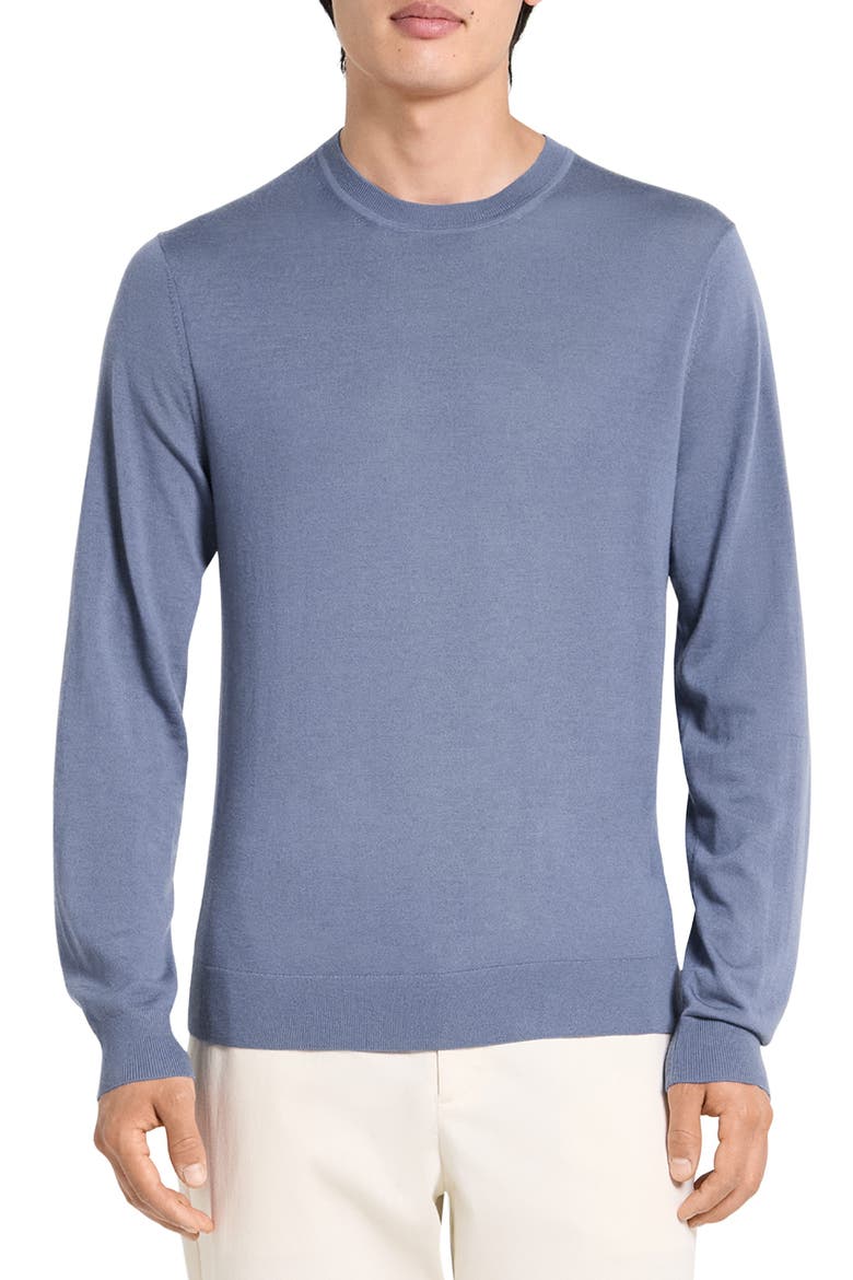 Regal Wool Crewneck Sweater, Main, color, DUSK BLUE - 2TU