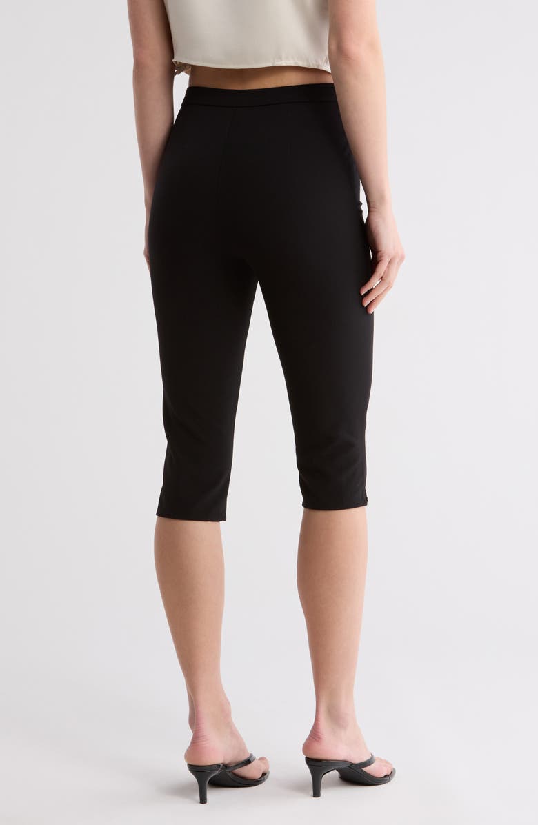 Leith Pedal Pusher Crop Slim Leg Pants, Alternate, color, Black