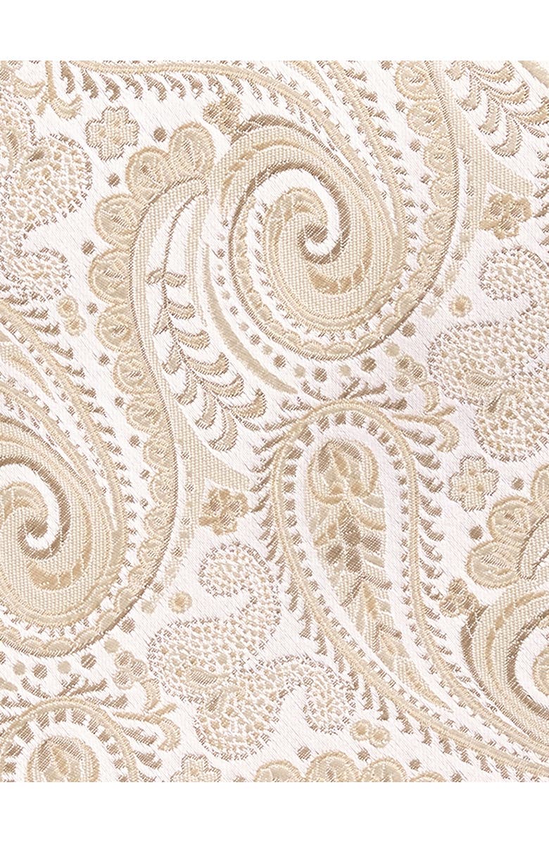 Oak Hill Premium by DXL Big & Tall Exquisite Paisley Tie, Alternate, color, Ivory
