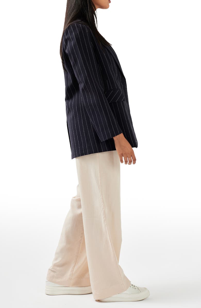 Belle & Bloom Love & Mercy Oversize Pinstripe Blazer, Alternate, color, Navy
