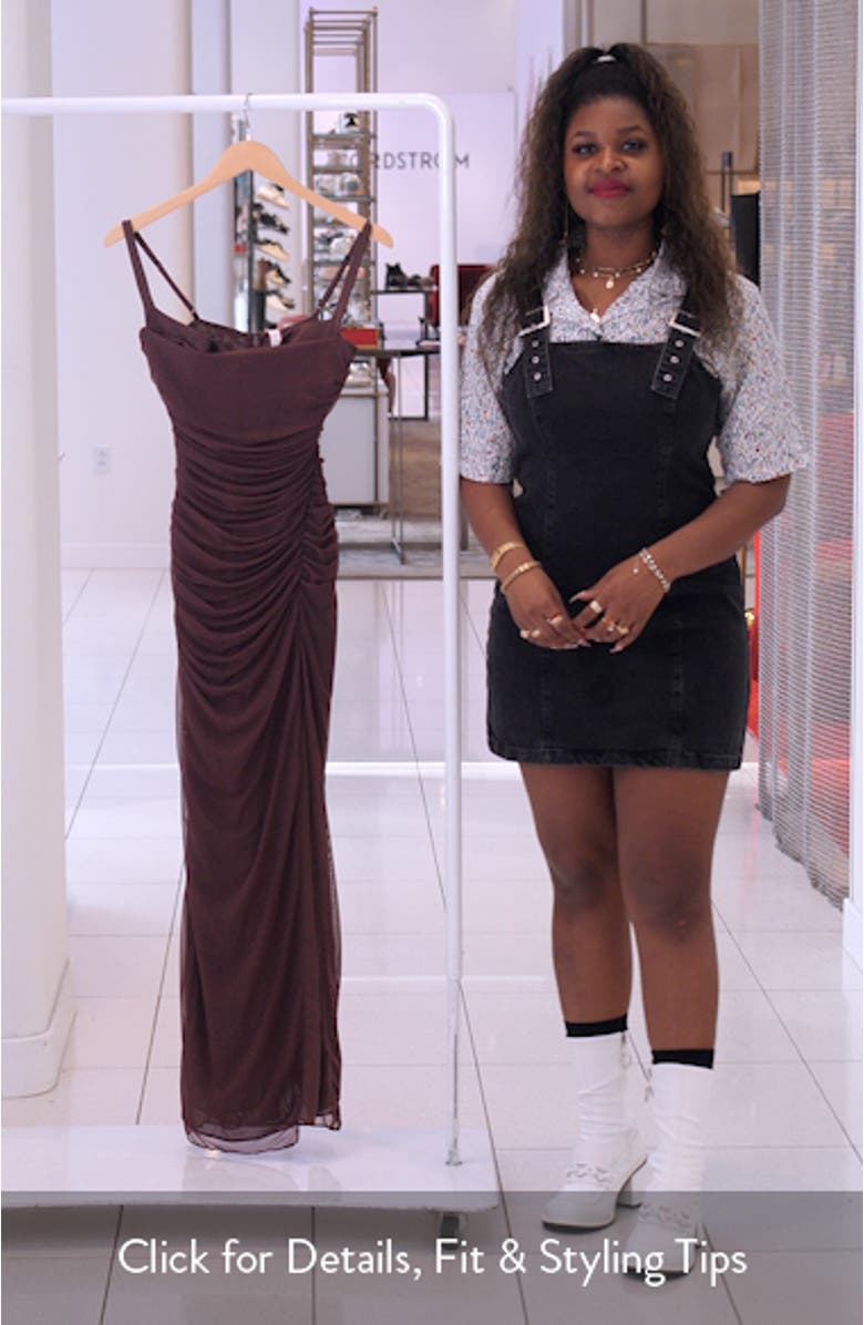 Lini Sleeveless Mesh Maxi Cocktail Dress, sales video thumbnail