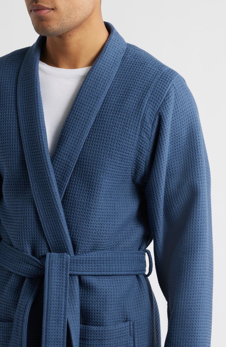 BOSS WAFFLE KIMONO 101897, Alternate, color, Medium Blue
