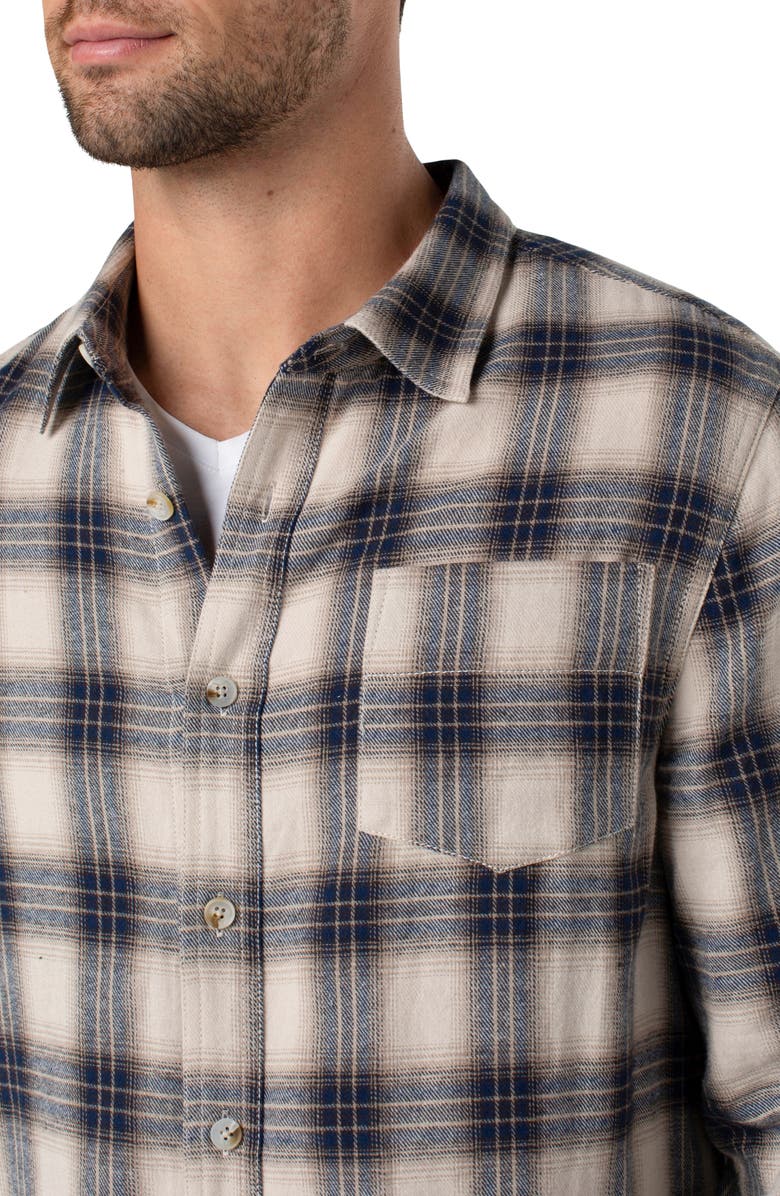 Liverpool Los Angeles Plaid Cotton Flannel Button-Up Shirt, Alternate, color,