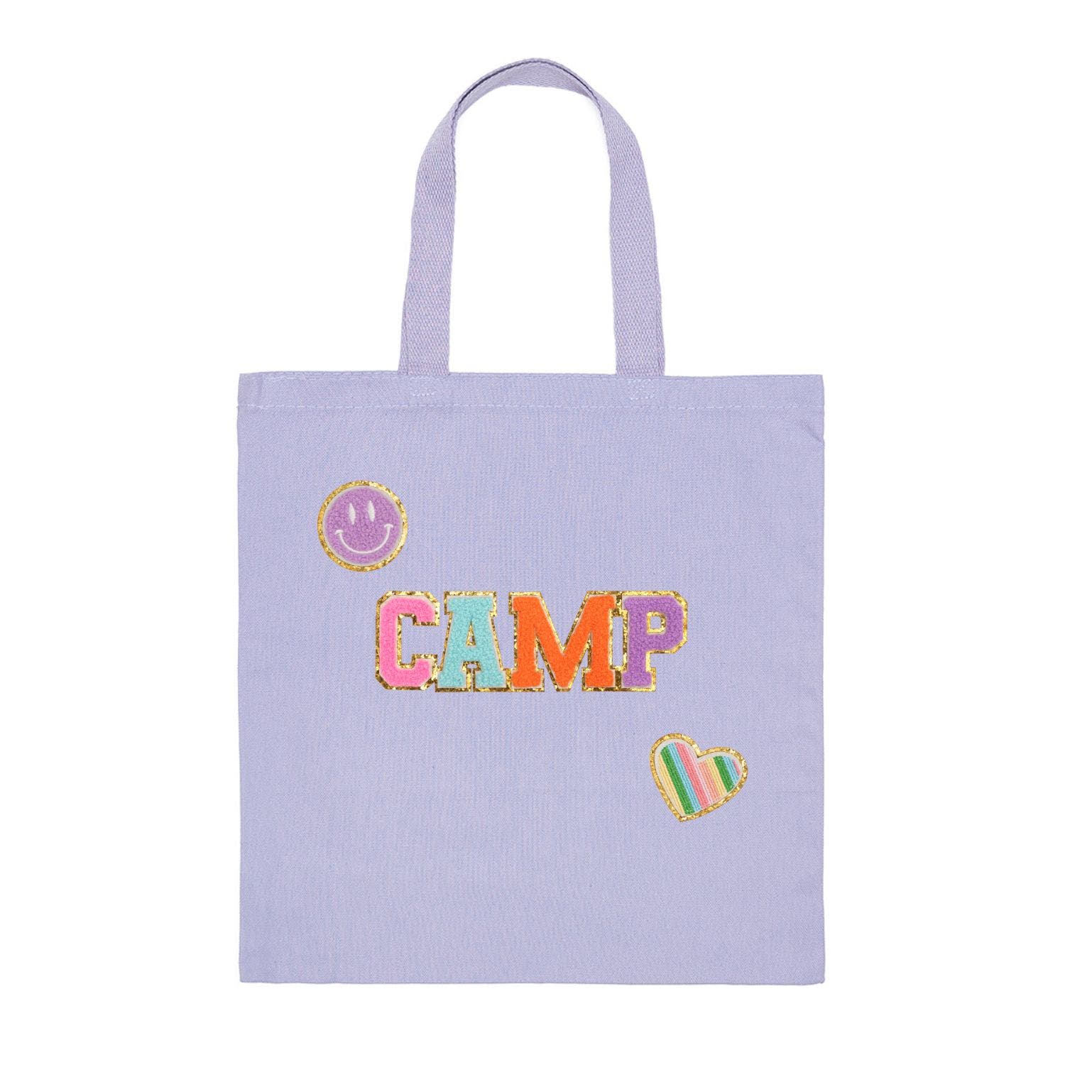 Sweet Wink Camp Patch Tote, Main, color, Lavender