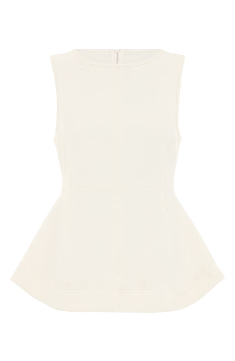ALIGNE Chlo Sleeveless Organic Cotton Peplum Top, Alternate, color, Ecru