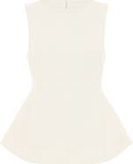 ALIGNE Chlo Sleeveless Organic Cotton Peplum Top