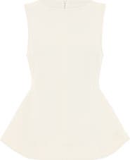 ALIGNE Chlo Sleeveless Organic Cotton Peplum Top