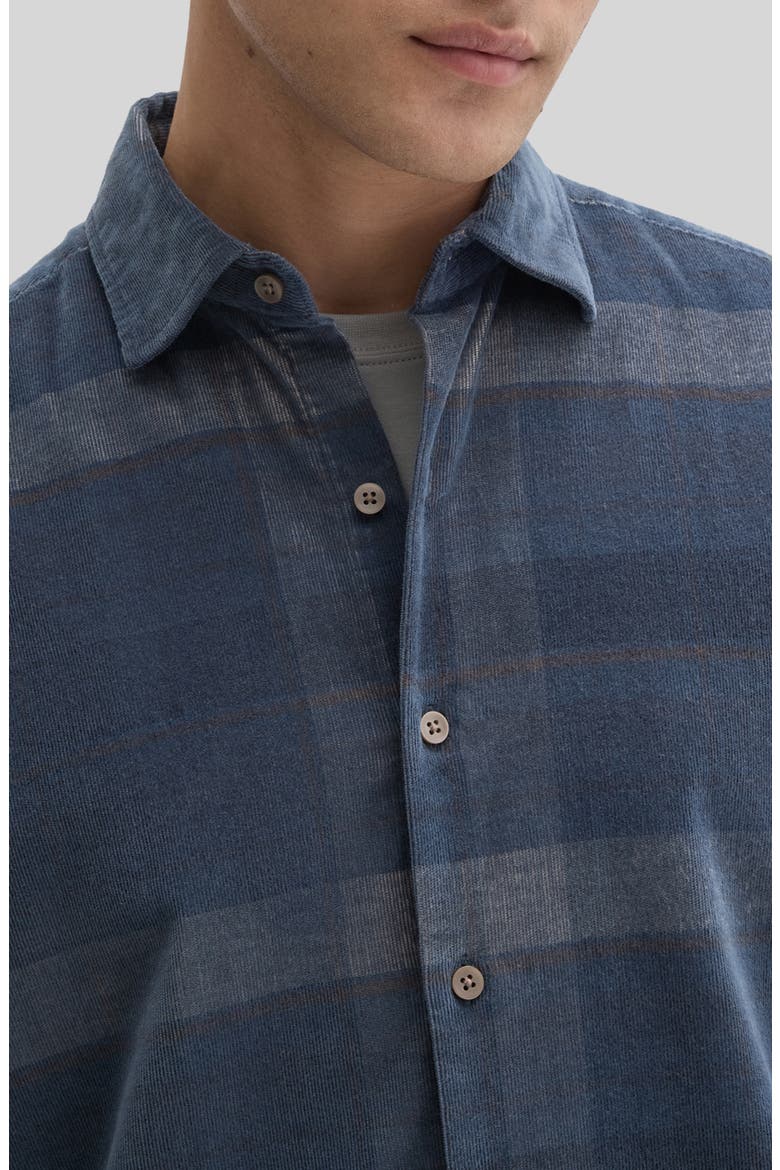 Daban Long Sleeve Stretch Cotton Button Up Shirt, Alternate, color, NAVY