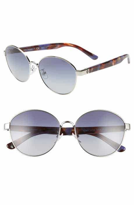 Tory Burch 56mm Gradient Round Sunglasses