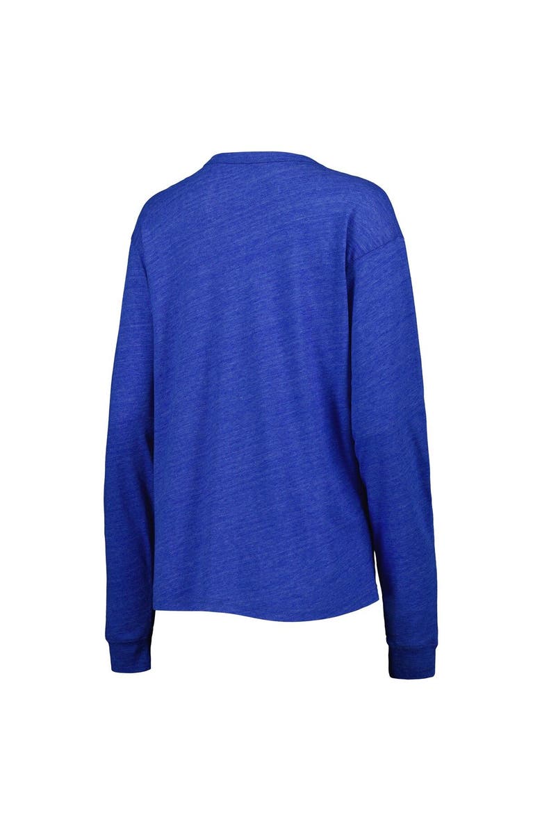 LEAGUE COLLEGIATE WEAR Women's League Collegiate Wear Heathered Royal Kentucky Wildcats Team Seal Victory Falls Oversized Tri-Blend Long Sleeve T-Shirt, Alternate, color, 