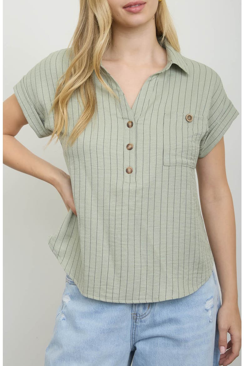Stripe Pocket Shirt, Main, color, LIGHT OLIVE