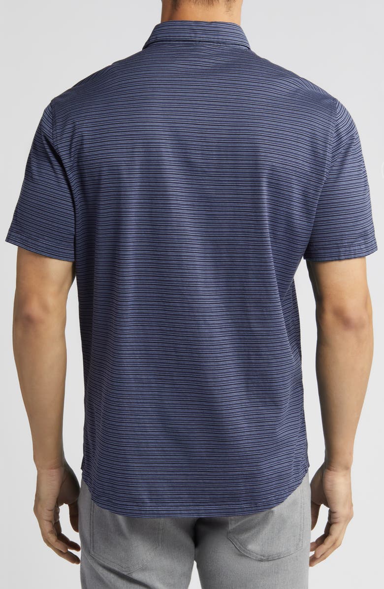 Robert Barakett Warman Stripe Short Sleeve Knit Button-Up Shirt, Alternate, color, 