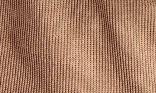 Lucky Brand Embroidered Mesh Henley In Raw Umber
