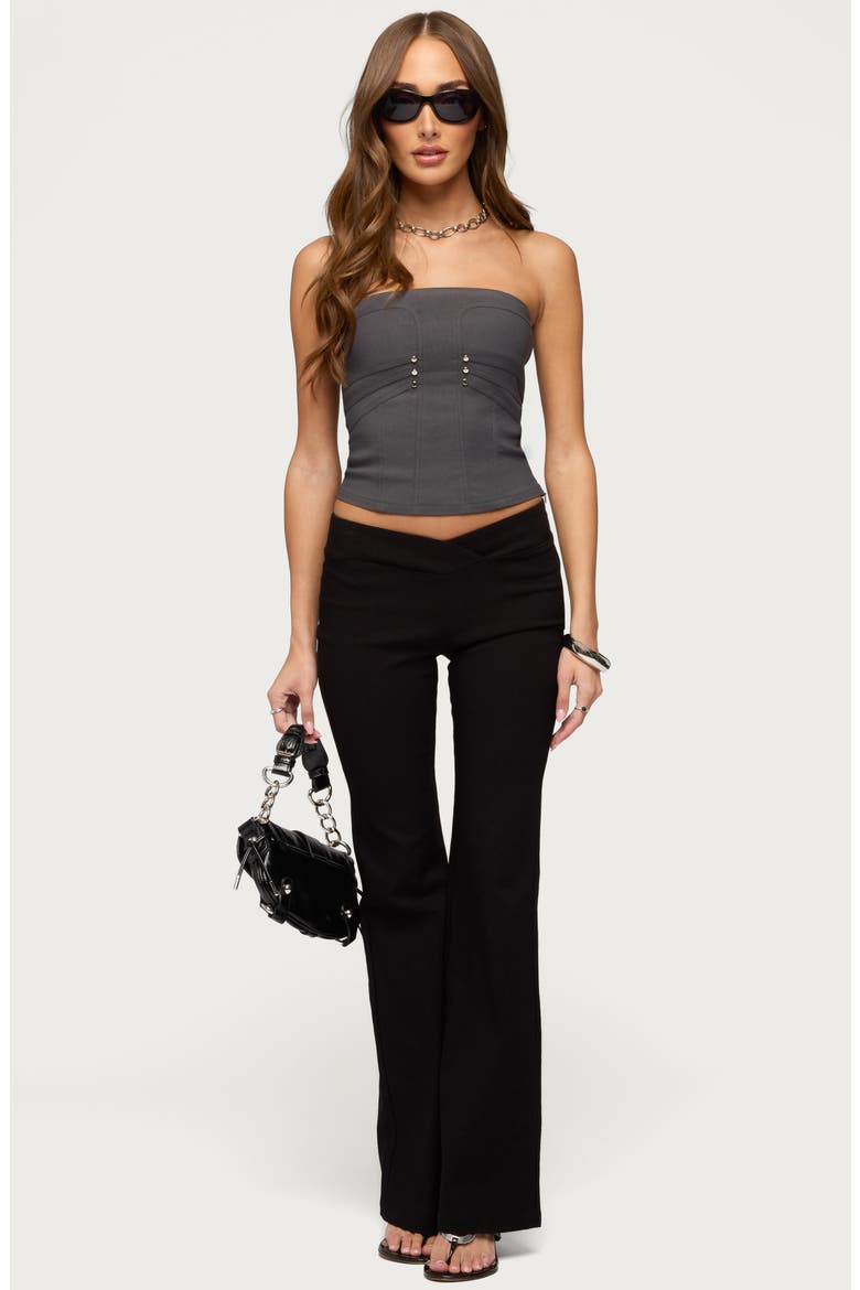 Maryah Studded Strapless Top, Alternate, color, DARK-GRAY
