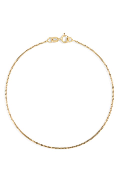 14K Yellow Gold Chain Bracelet