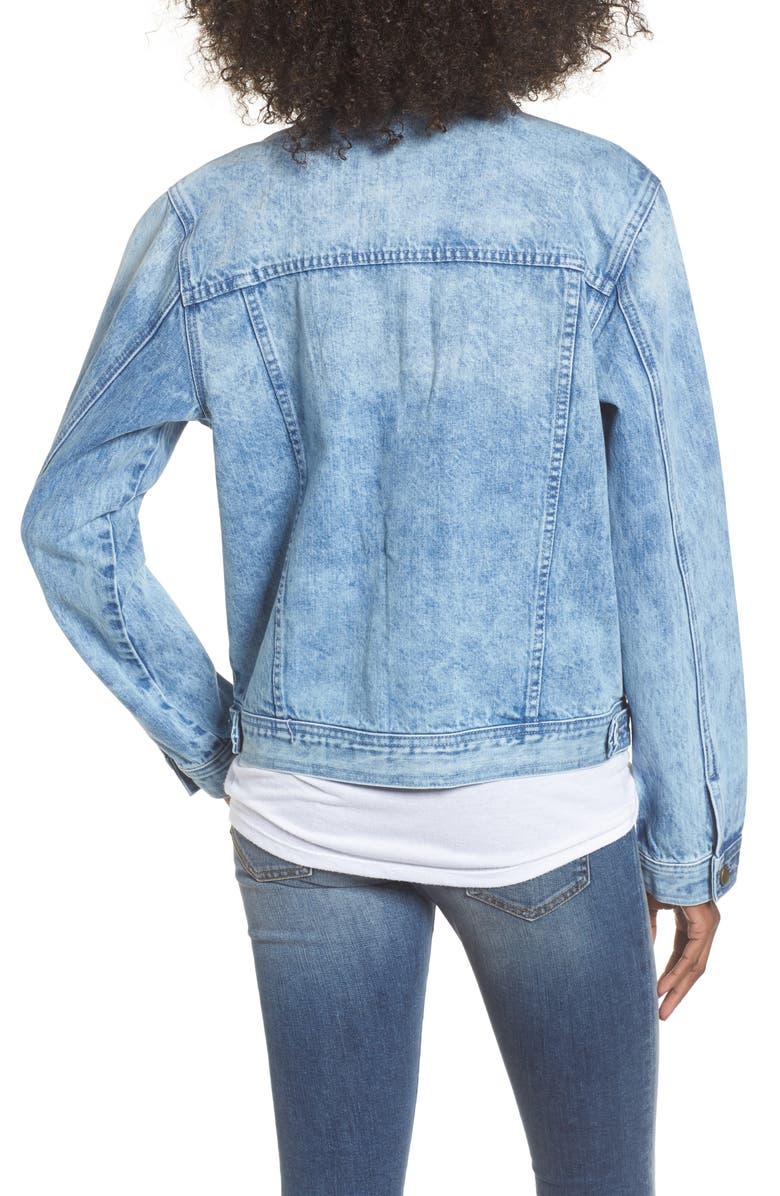 Tinsel Star & Stud Denim Jacket, Alternate, color, 