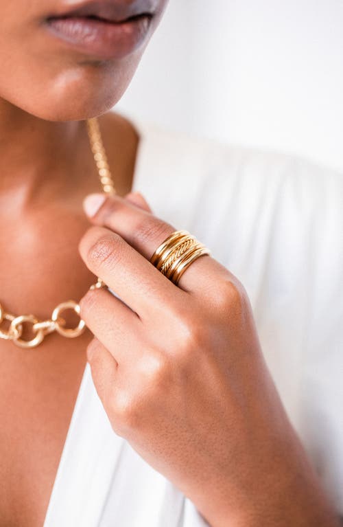 Soko Uzi Statement Ring In Gold