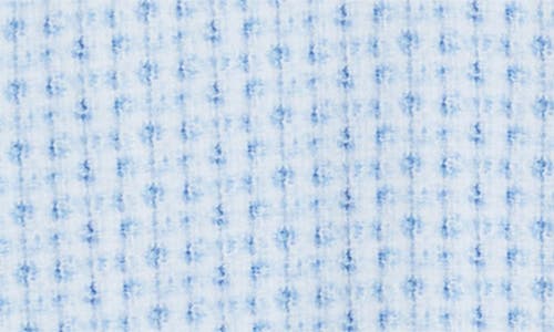 Johnston & Murphy Illusion Print Short Sleeve Cotton Button-down Shirt In Blue