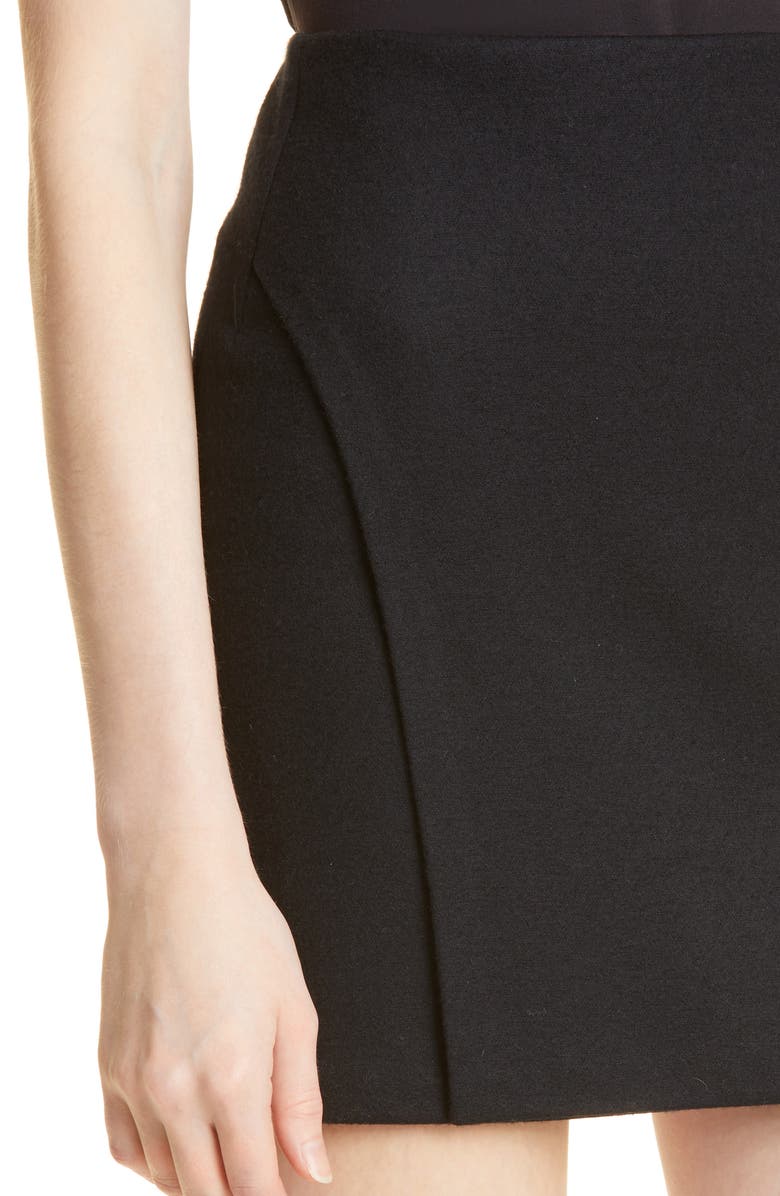 Vince Panel Wool Blend Skirt, Alternate, color, Black