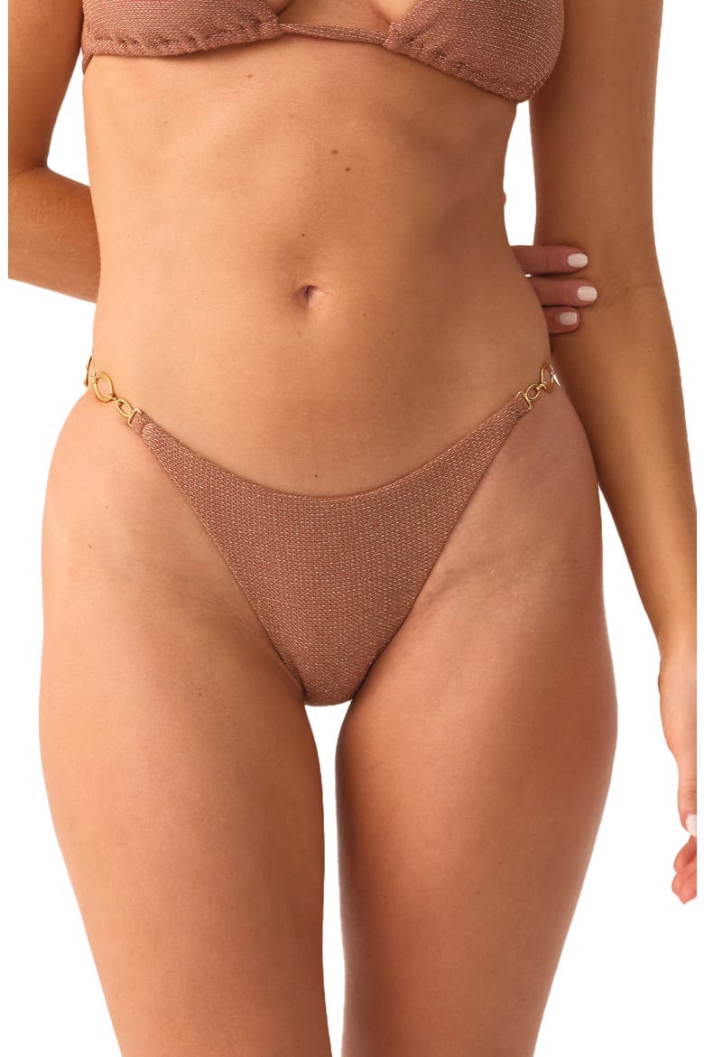 Mara Teeny Bikini Bottoms, Main, color, MOCHA