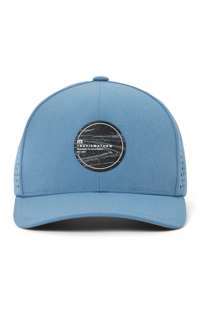 TravisMathew Long Journey Snapback Baseball Cap, Alternate, color, Captains Blue