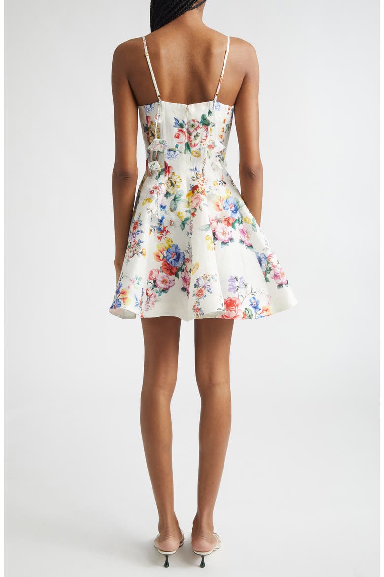 I Left My Heart in Granada Print Linen & Silk Minidress, Alternate, color, I LEFT MY HEART IN GRANADA