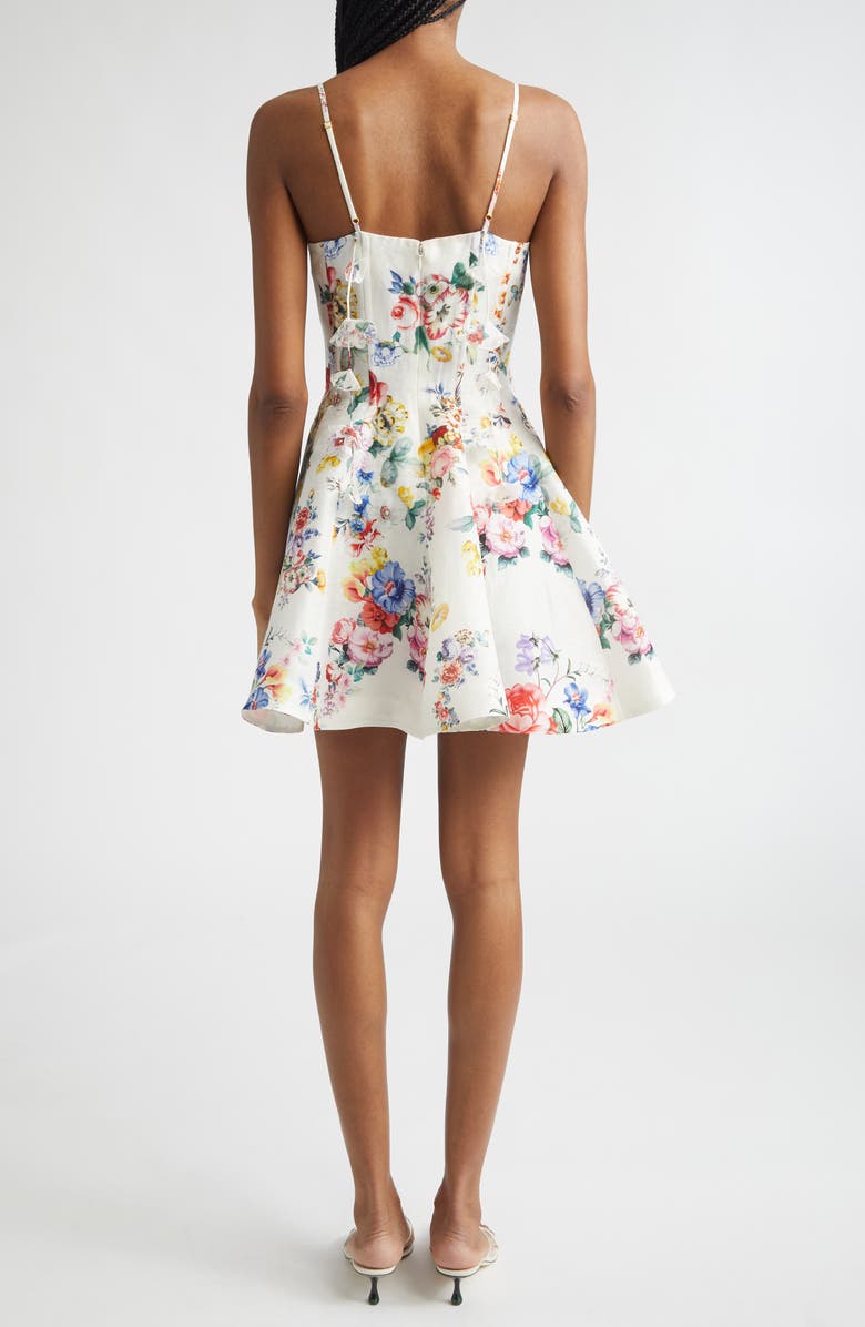 Camilla I Left My Heart in Granada Print Linen & Silk Minidress, Alternate, color, I Left My Heart In Granada