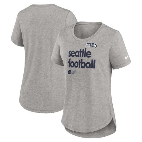 Women's Nike Heather Gray Seattle Seahawks Team Shout-Out Tri-Blend T-Shirt