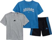 adidas 3-Pack Assorted Graphic T-Shirts & Shorts Set