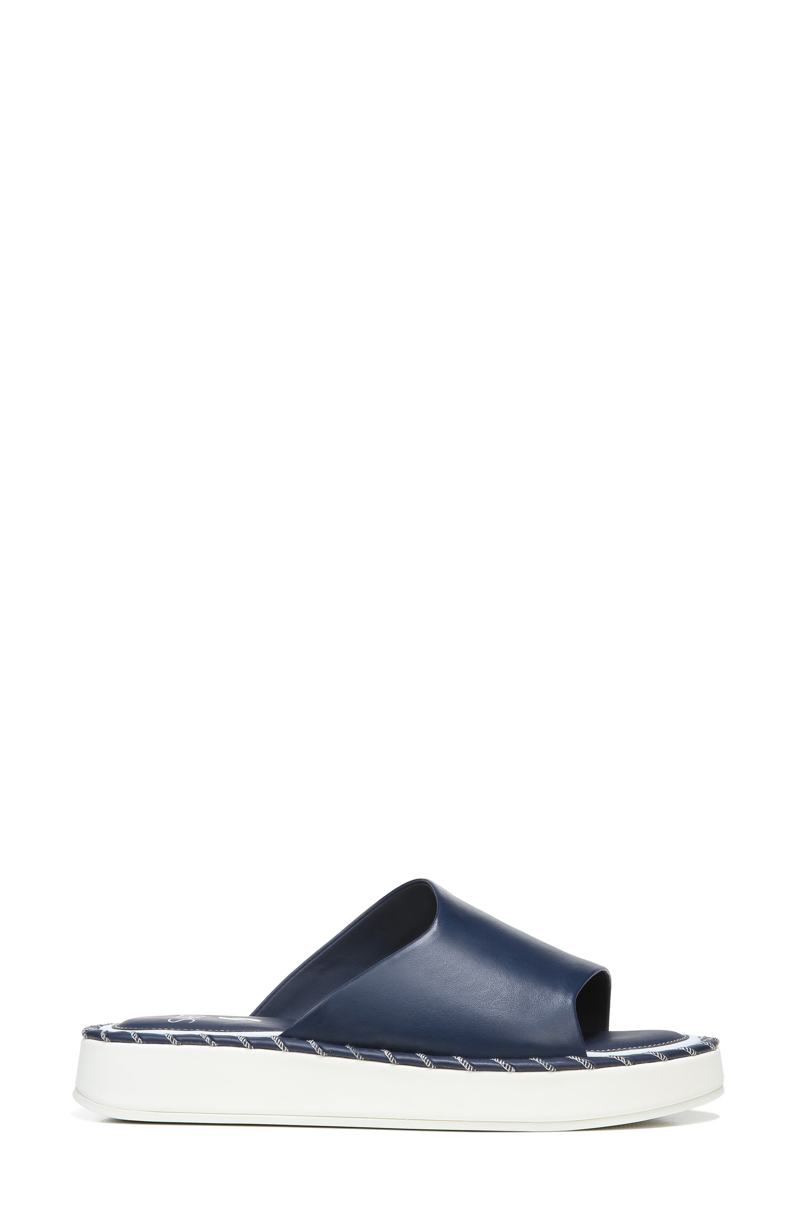 Zoe Platform Slide Sandal, Alternate, color, NAVY LEATHER