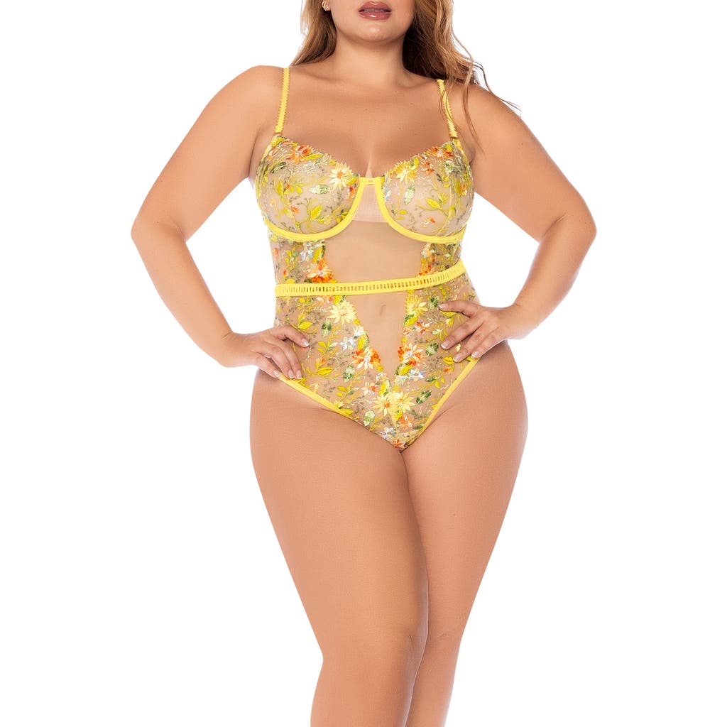 Mapalé Mapale Embroidered Underwire Teddy