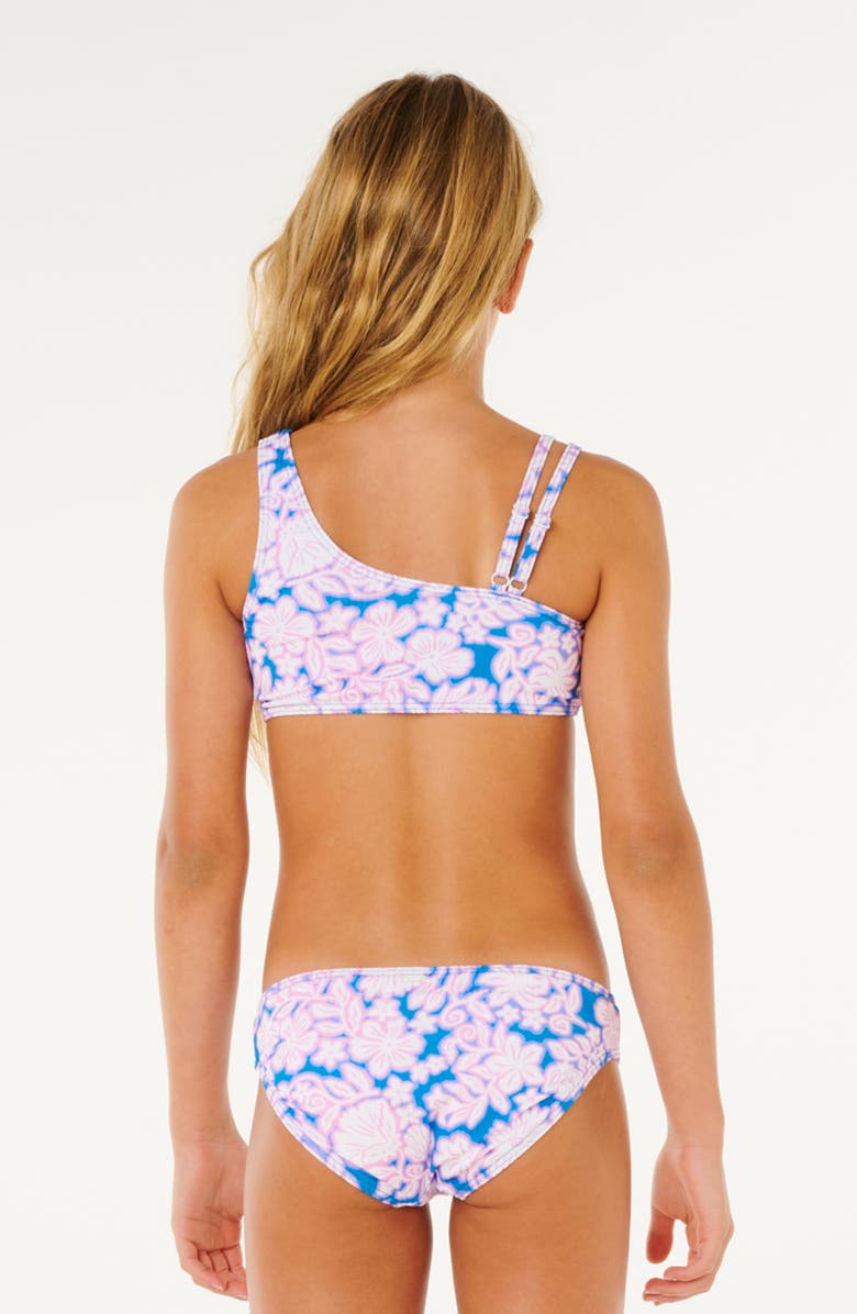 Rip Curl Kids' Sunshine Squad Rib Two-Piece Swimsuit, Alternate, color, Electric Blue