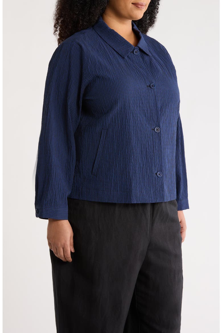 Classic Seersucker Shirt Jacket, Alternate, color, DEEP DIVE
