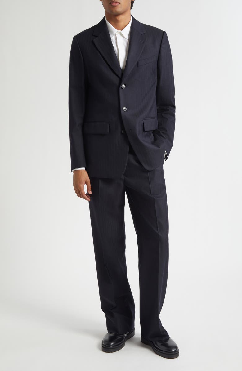 Dries Van Noten Kiel Tonal Stripe Wool Suit, Main, color, Navy