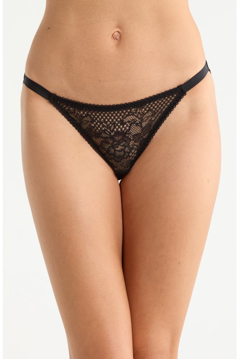 Intimately FP Graphic Edge French Bikini, Main, color, BLACK