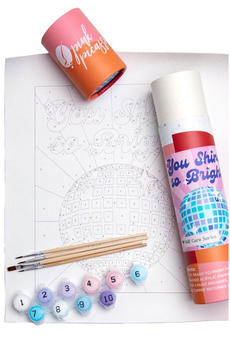 You Shine So Bright Paint by Numbers Kit, Alternate, color, Pink / Purple