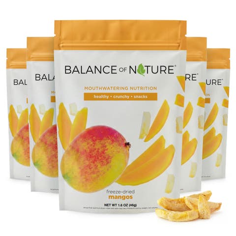 Freeze Dried Mango Slices Real Fruit Snack Five Pack