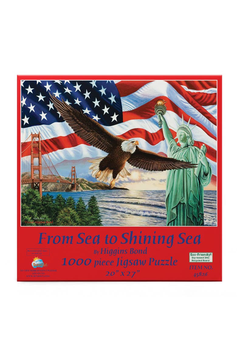From Sea to Shining Sea 1000 piece Jigsaw Puzzle for Adults, Alternate, color, Multicolor