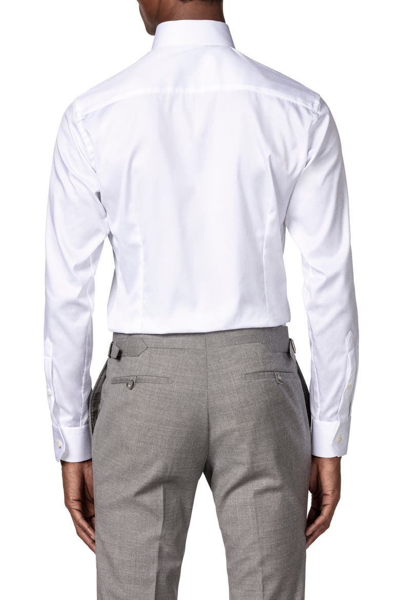 Slim Fit Solid Dress Shirt, Alternate, color, WHITE