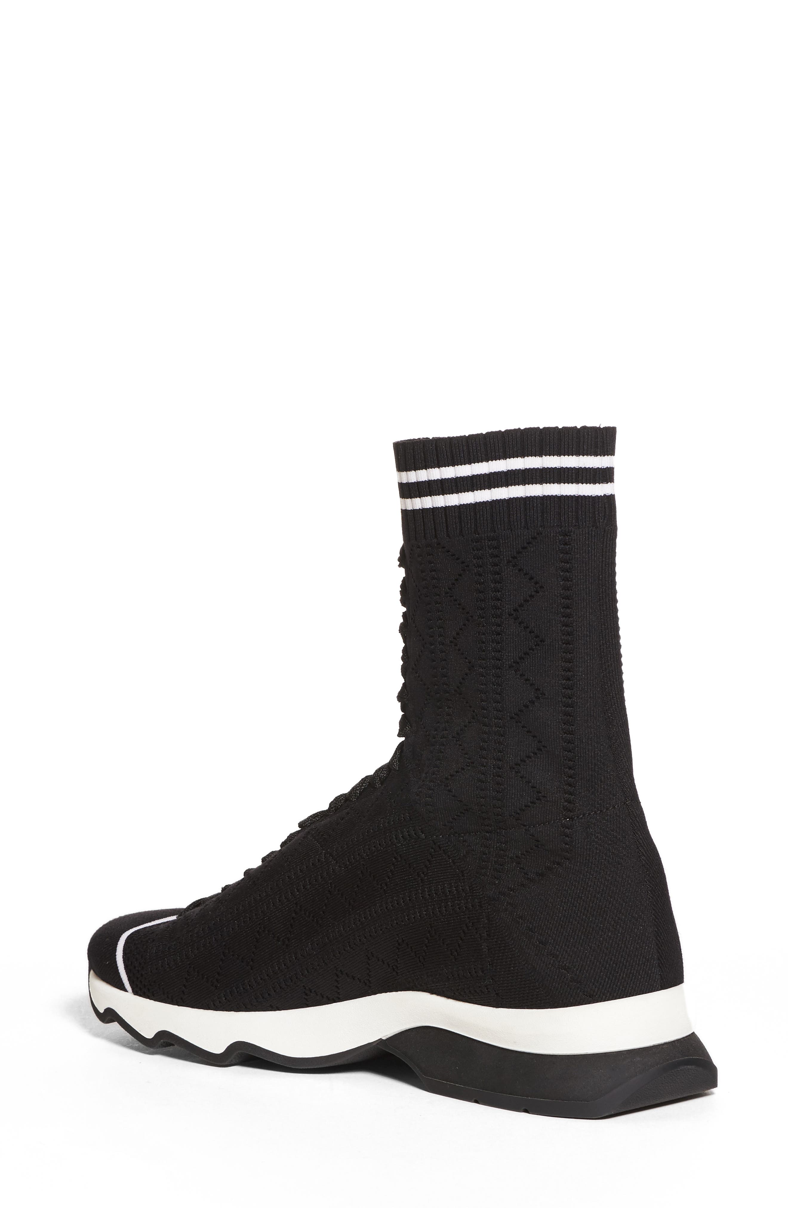 Rocko-Top Sock Sneaker, Main, color, BLACK/ WHITE
