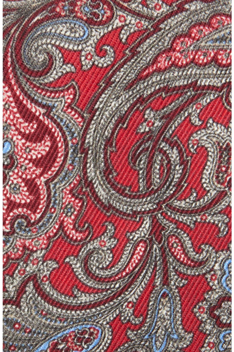 Paisley Silk Tie, Alternate, color, RED