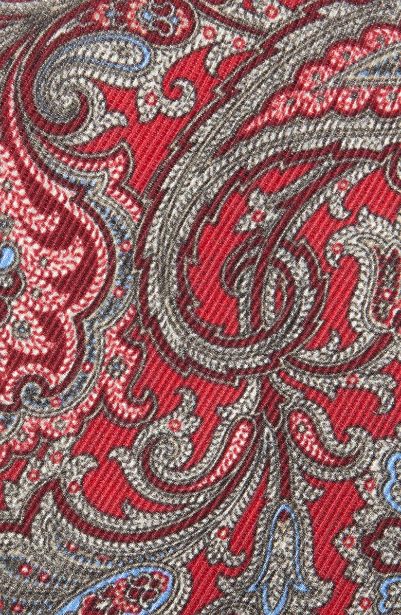 David Donahue Paisley Silk Tie, Alternate, color, Red