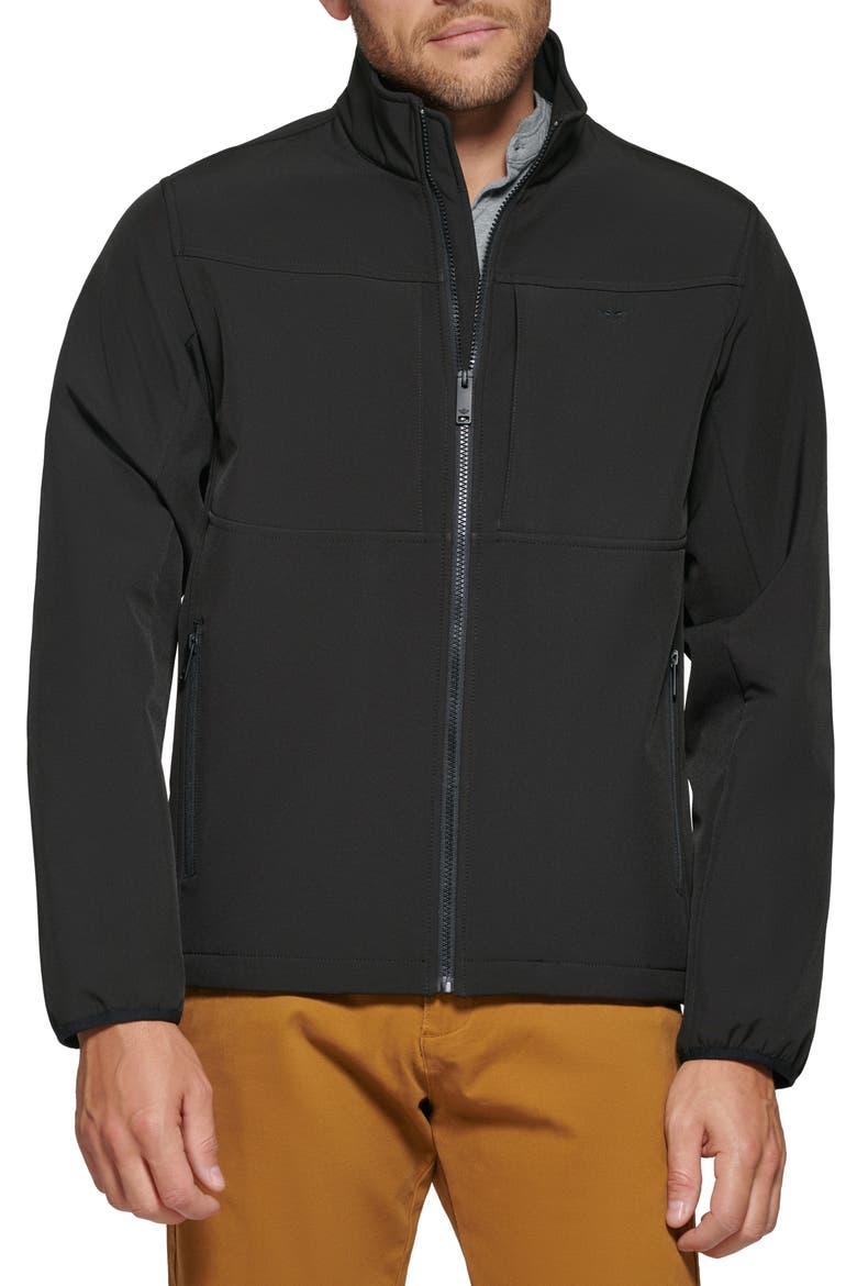 Water Resistant Soft Shell Jacket, Main, color, BLACK