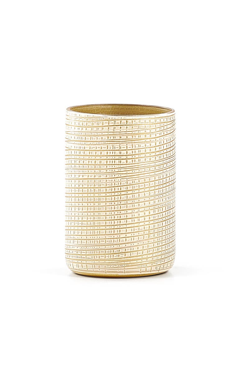 Woven Gold Brush Holder, Main, color, GOLD