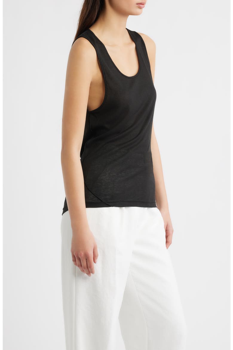 Benny Scoop Neck Tank, Alternate, color, BLACK