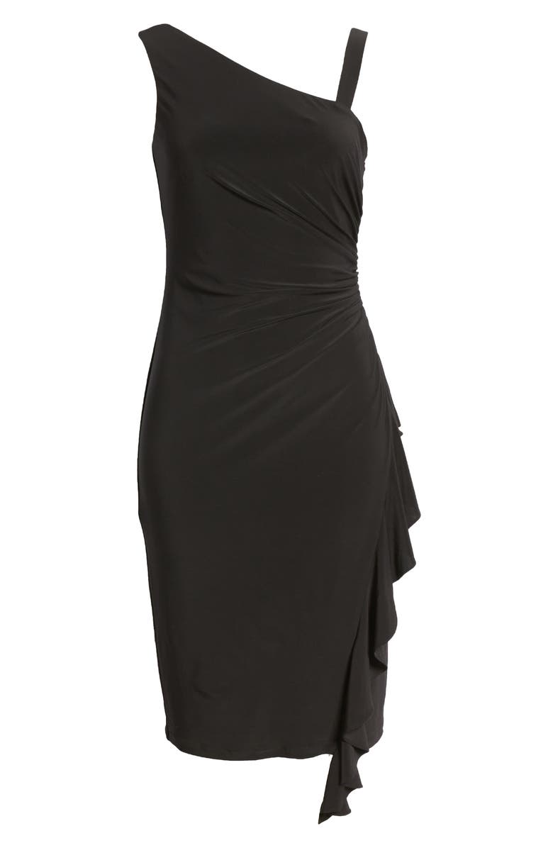 Vince Camuto Asymmetrical Ruched Cocktail Dress, Alternate, color, 