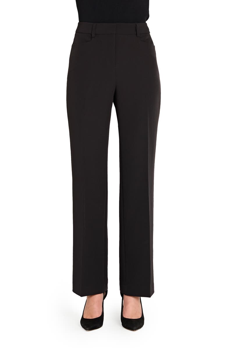 Tahari ASL Bird Eye Pants, Main, color, Black