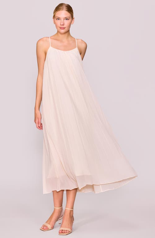 Melloday Pleated Midi Dress In White