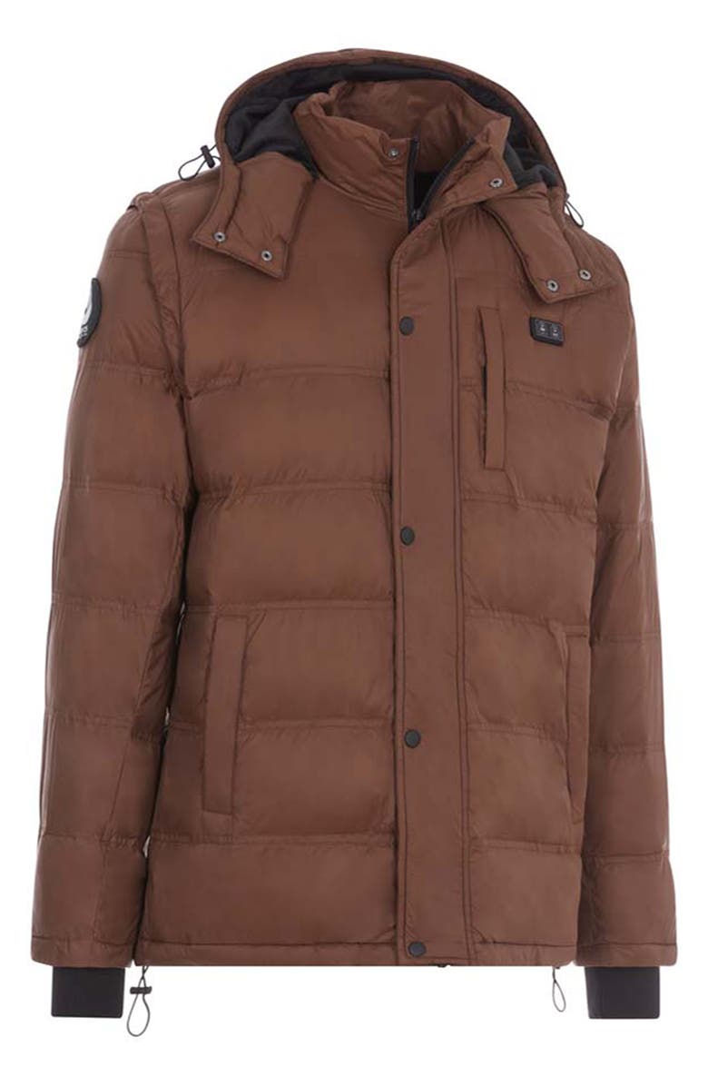 HELIOS THE HEATED COAT Helios 2-in-1 Heated Hybrid Coat with Power Bank, Alternate, color, Mocha